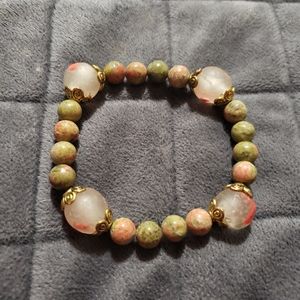 Beautiful Earth Tone Glass Bead Bracelet